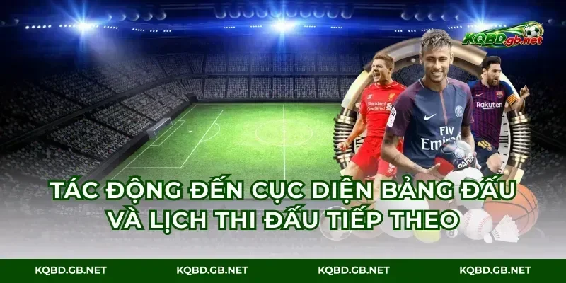 Tác động đến cục diện bảng đấu và lịch thi đấu tiếp theo